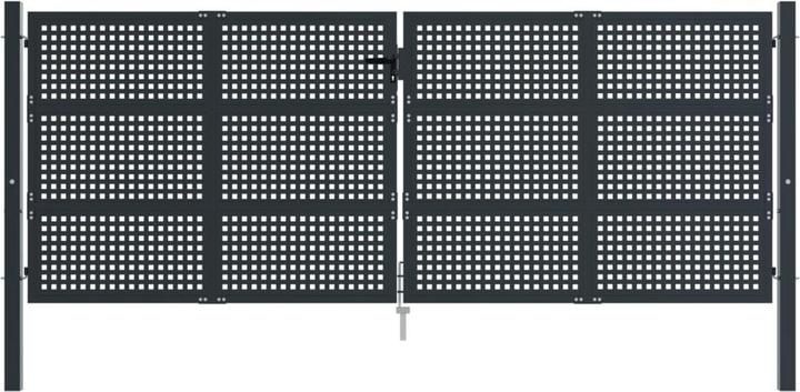 Produktbild VidaXL Gartentor Anthrazit 400x200 cm Stahl, Farbe: Anthrazit