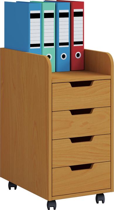Produktbild VCM Holz Büroschrank Rollcontainer Konal Mini mit Schublade (33 x 40 cm)