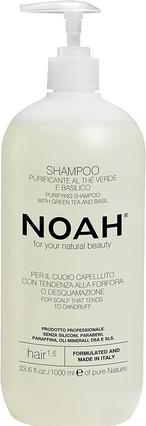 Immagine prodotto Noah 1.5 Shampoo Purificante al Tè Verde e Basilico 1000ml - Formulazione Antiforfora Made in Italy - Cr (1000 ml)
