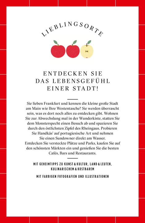 Actual product image Frankfurt Reiseführer LIEBLINGSORTE (German, Nadja Mayer, 2023)