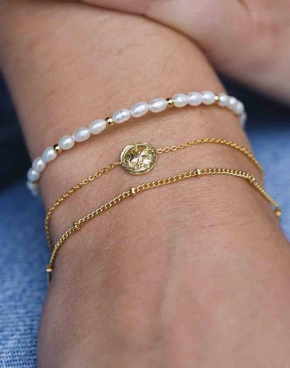 Image du produit Tara Style Ensemble de bijoux Sonia Pearl (waterproof) (Acier inoxydable 18k plaqué or, 100% résistant à l'eau)