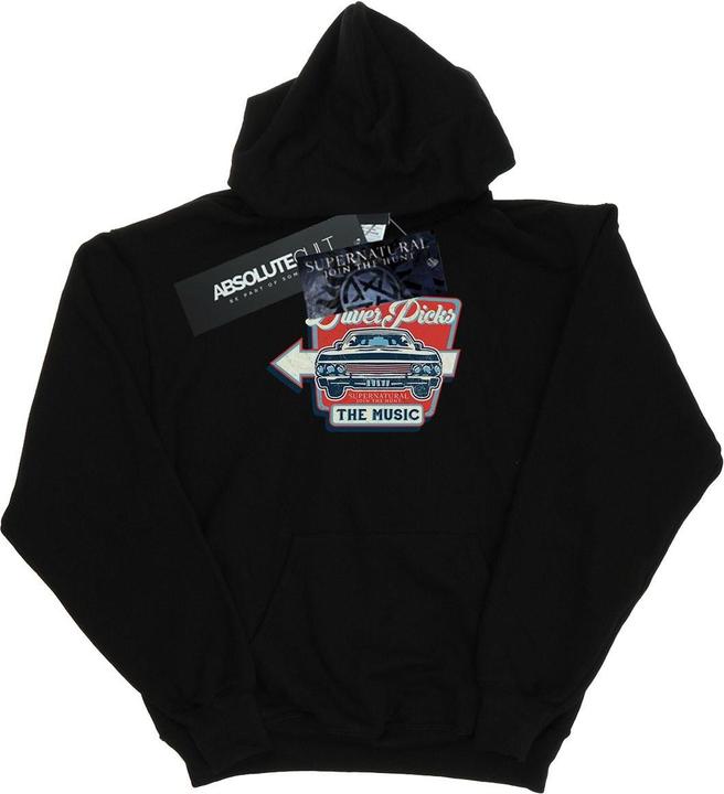 Actual product image Supernatural Womens/Ladies Driver Picks The Music Hoodie (M)