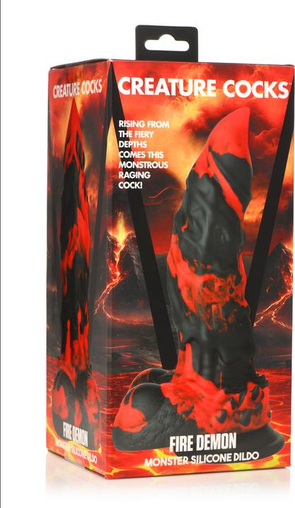 Productafbeelding Creature Cocks Fire Demon - Monster Siliconen Dildo - Rood/Zwart