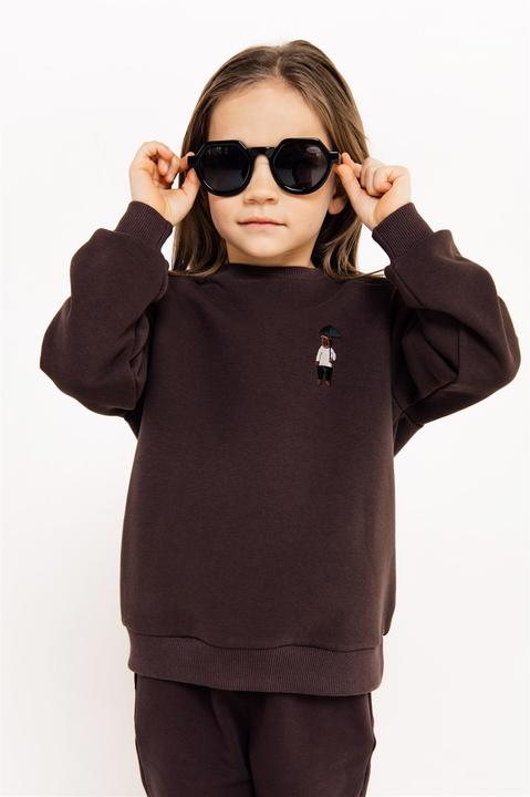 Image du produit Hebe Sweat-shirt chaud avec ours brodé (80)