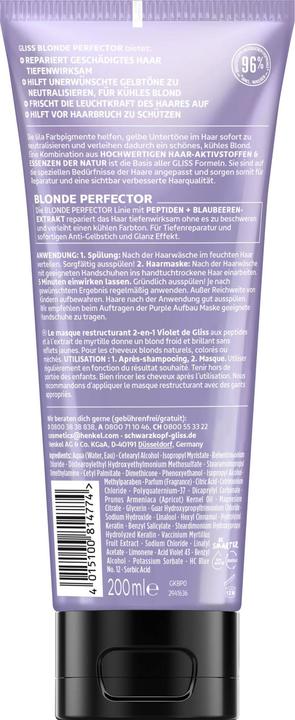 Produktbild Gliss Spülung Blonde Perfector 200 ml (200 ml)
