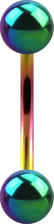 Produktbild Star Piercing Micro Banane farbig mit zwei Kugeln (ohne Messing, Chirurgenstahl 316L)