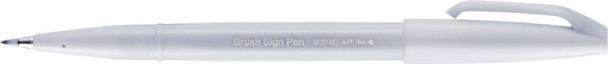 Actual product image Pentel Brush Pen Sign Pen Brush (Snow, Grey, 1 x)