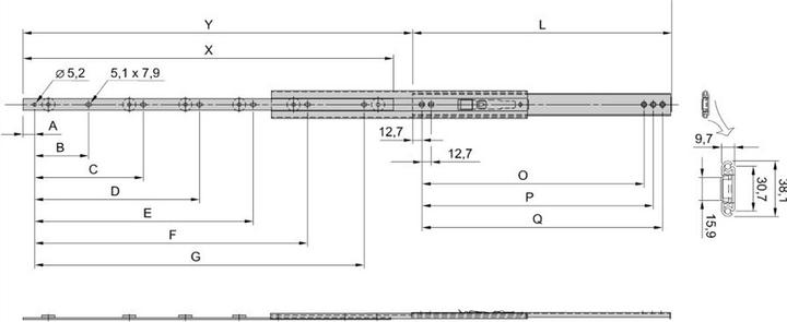 Image du produit Schroff Glissières télescopiques