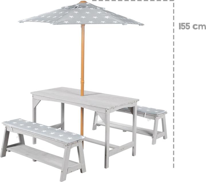 Produktbild Roba Kindersitzgruppe mit Sitzauflage und Schirm Little Stars