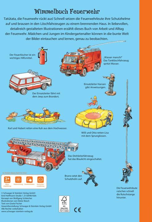 Actual product image Wimmelbuch Feuerwehr (German, Schwager & Steinlein Publishing House, 2024)