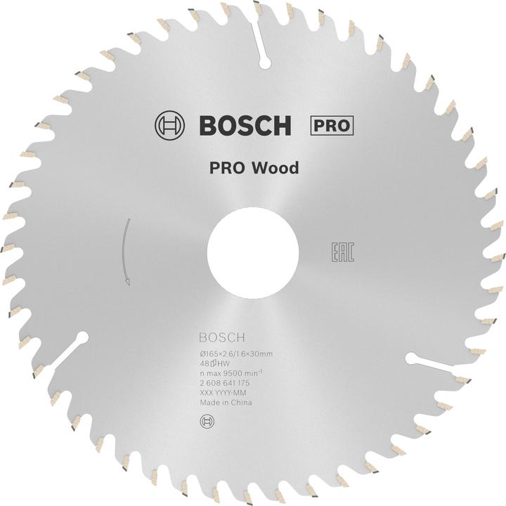 Immagine prodotto Bosch Professional Zubehör Lama per sega circolare PRO Wood, 165 x 2,6 x 30 mm