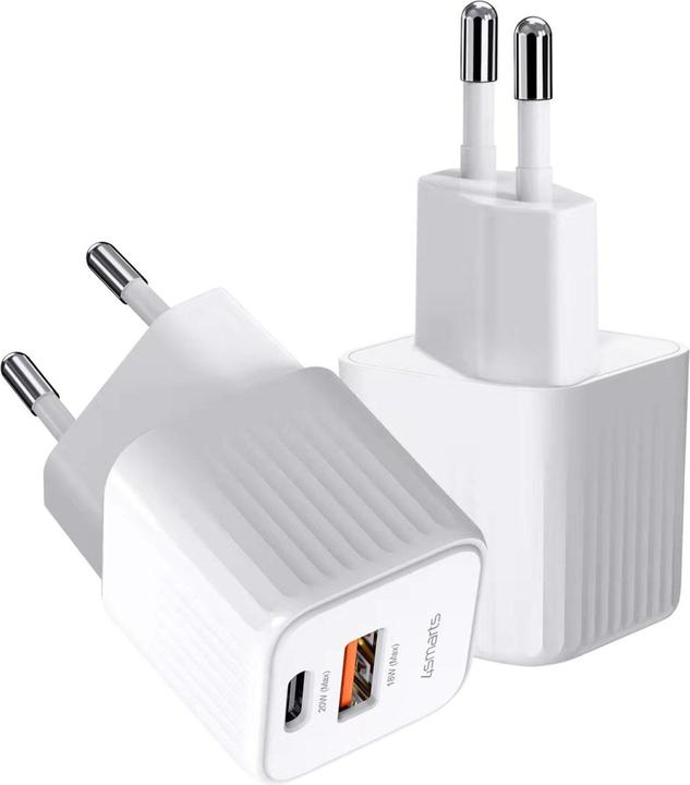 Produktbild 4smarts Netzladegerät VoltPlug Duos Mini PD 20W und USB-C Kabel 1,5m weiss (20 W)