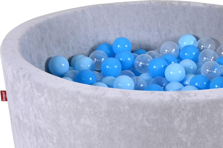 Actual product image Knorrtoys Ball pool soft - "Grey" - 300 balls soft blue/blue/transparent