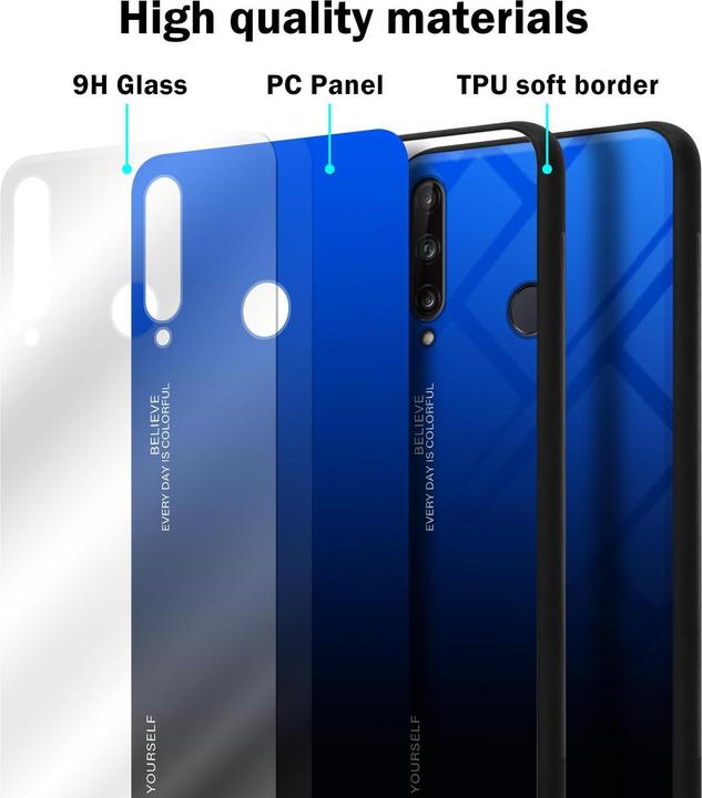 Produktbild Cadorabo TPU 2 Farben Glas Cover (Huawei P40 Lite E)