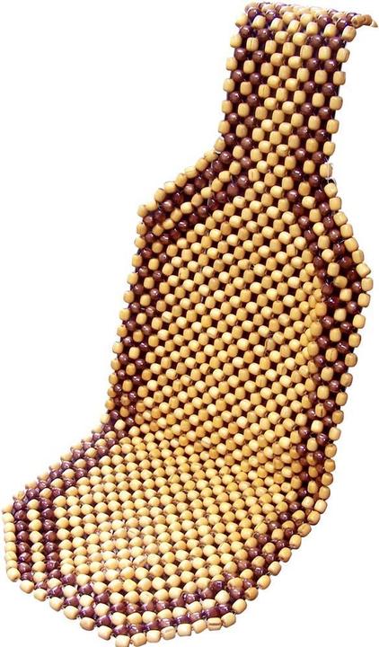 Actual product image IWH Automotive wooden ball seat cover, beige