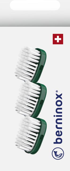 Berninox Ersatz-Zahnbürstenköpfe atlantikgrün soft 3 Stk (3 x)
