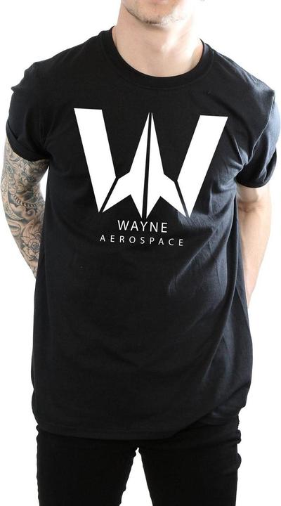 Actual product image Mens Justice League Movie Wayne Aerospace T-Shirt (L)
