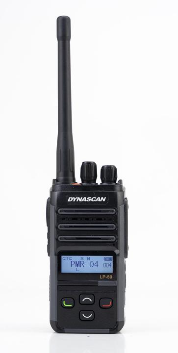 Actual product image PNI Portable radio PMR Dynascan LP-50, 16CH, Scan, Vox, CTCSS, DCS, 2000 mAh battery, IP67