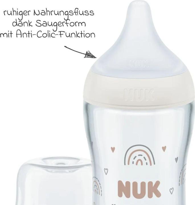 Produktbild NUK Babyflaschen Glas-Flasche 3er Pack Perfect Match 230 ml (230 ml)