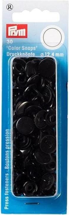 Prym Druckknopf Color Snaps, schwarz 12.4 mm, Karte 30 Stk.