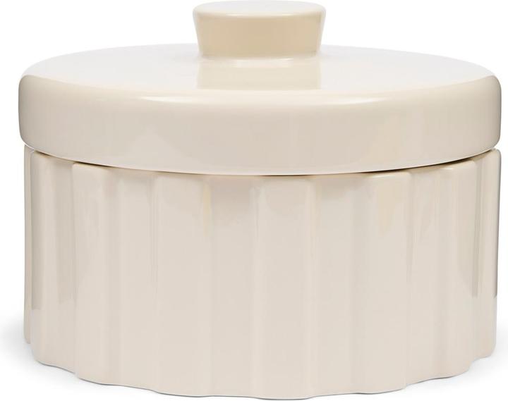 Rivièra Maison Clay Ribbed Storage Jar Wide