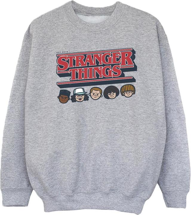 Netflix Stranger Things Caricature Logo Sweatshirt Mädchen