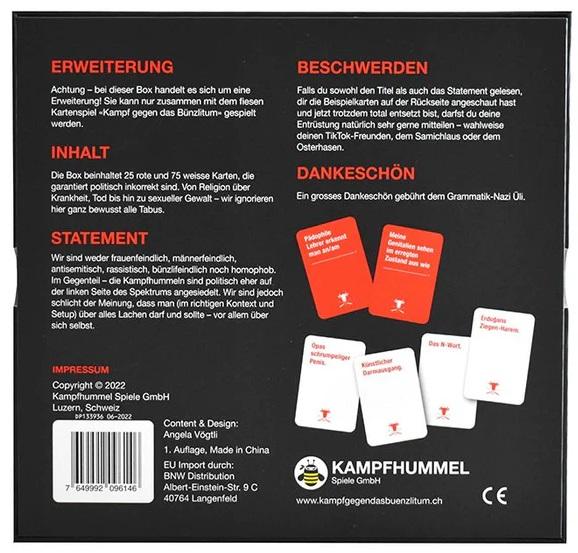 Produktbild Kampfhummel Kampf gegen das Bünzlitum - Tabubruch-Erweiterung (Deutsch)