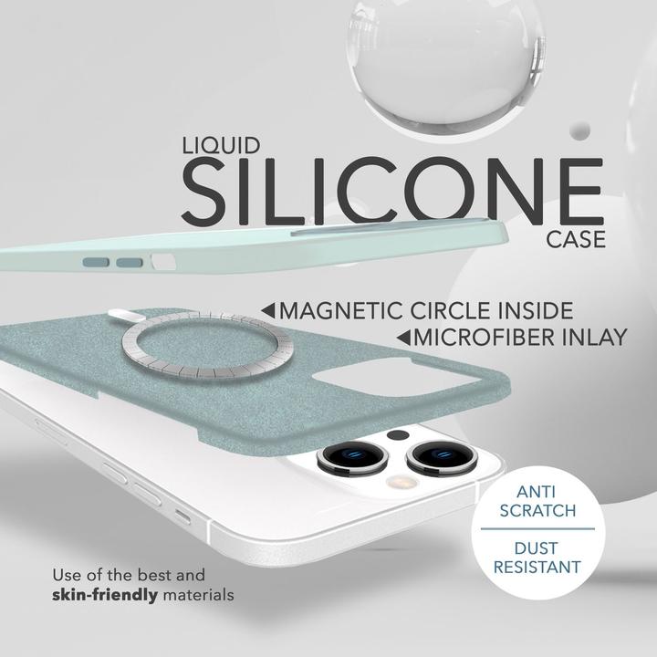 Actual product image Nalia Liquid silicone case with MagSafe function & 2x display protection glass (Apple iPhone 14)