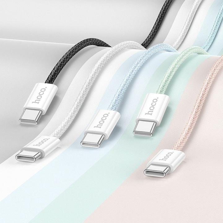 Actual product image Hoco Cable EOL cable Type C to Type C 3A 60W 1 m X104 pink (1 m, USB 3.0)