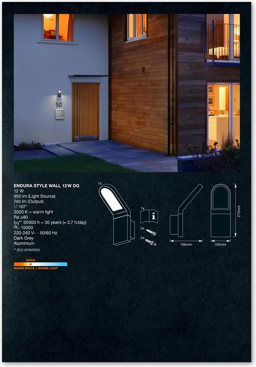 Image du produit Ledvance Mur de style Endura (740 lm, IP44)