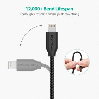 Immagine prodotto RAVPower USB - Micro-USB-Kabel RP-CB016 - 0,9 m, weiss (0.90 m)
