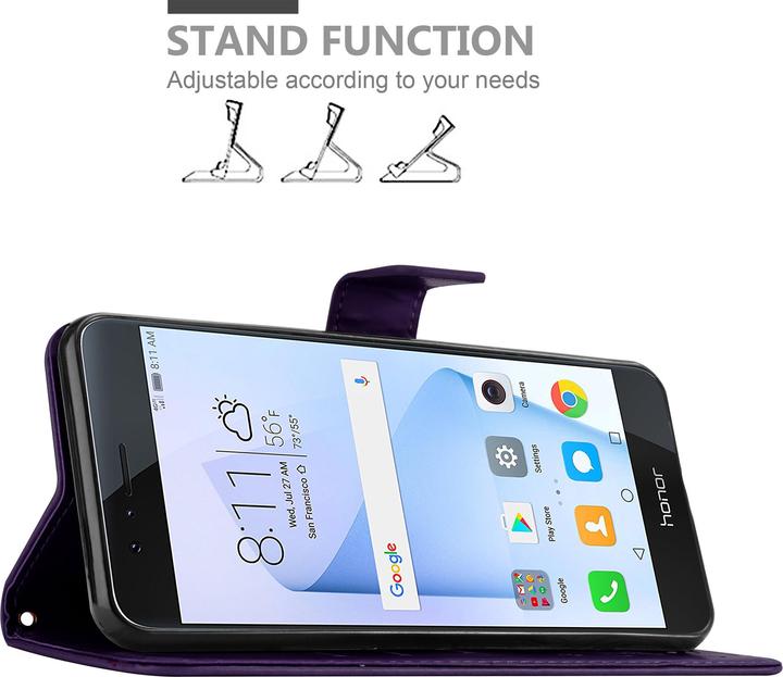 Actual product image Cadorabo Flower Book Cover (Honor 8, Fee 8 Premium)