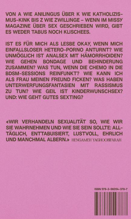 Nutritional values and ingredients Fickt euch! (German, Hengameh Yaghoobifarah, Missy Magazine, 2024)