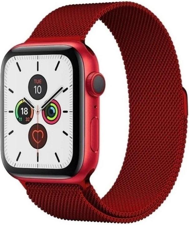 Image du produit Hurtel Bracelet magnétique pour Watch 7/8/9 41mm Bracelet magnétique Bracelet rouge (Acier inoxydable)