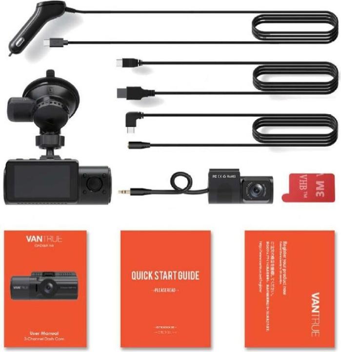 Produktbild Vantrue N4 (Eingebautes Display, GPS-Empfänger, Eingebautes Mikrofon, 4K)