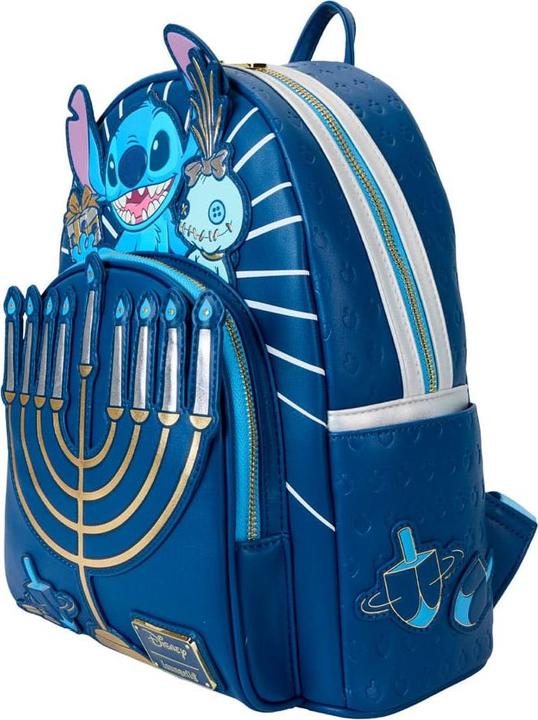 Actual product image Loungefly Lilo & Stitch by mini backpack Menorah Stitch