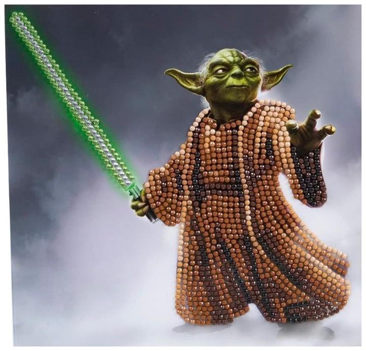 Produktbild Craft Buddy Yoda, Karte 18x18cm Crystal Art