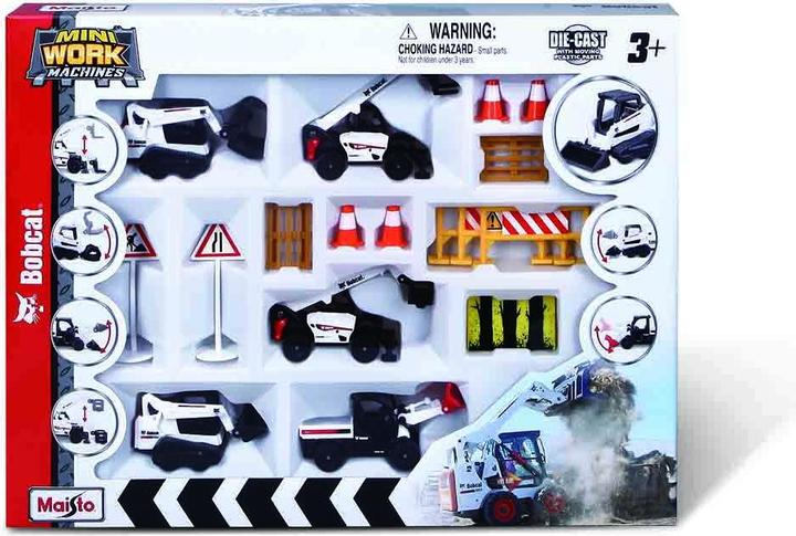 Maisto FOOD DIE CAST 1:64 set Bobcat, 5 vehicles with accessories, 12436
