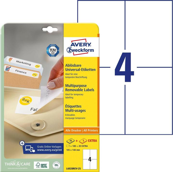 Produktbild Avery Universal-Etiketten