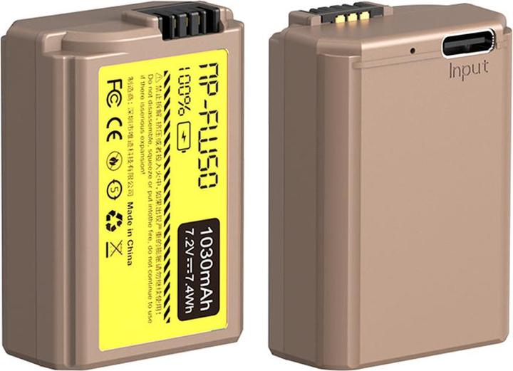 Ulanzi Sony NP FW50 Type Lithium Ion Battery with USB C Charging Port (1030mAh) (Batterie)