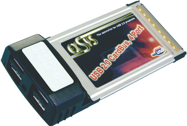Produktbild Exsys EX-1204 USB 2.0 Controller für PCMCIA, 4 Port