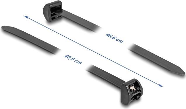 Actual product image Delock Cable tie with metal tongue L 406 x W 12.7 mm 10 pcs. (Metal cable ties, 406 mm, 10 pcs.)