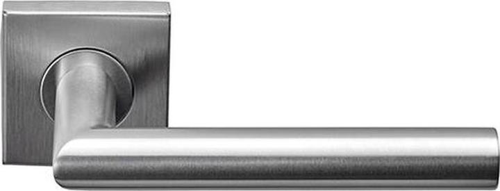 Produktbild Formani Basics LB2-19bsqr53 Türgriff auf quadratischer Rosette Matt Edelstahl entsprungen (Türgriff)