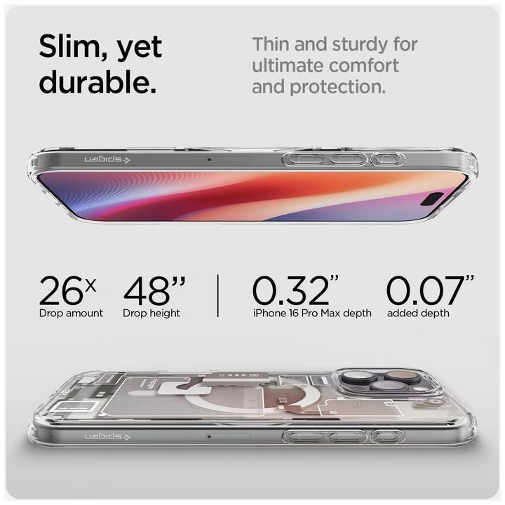 Actual product image Spigen Ultra Hybrid Mag Magsafe case for iPhone 16 Pro Max 6,9" zero one natural titanium (Apple iPhone 16 Pro Max)