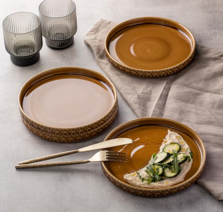 Actual product image Ladelle HEATH tapas plate caramel 20 x 2.5 cm 4 pcs (4 x)