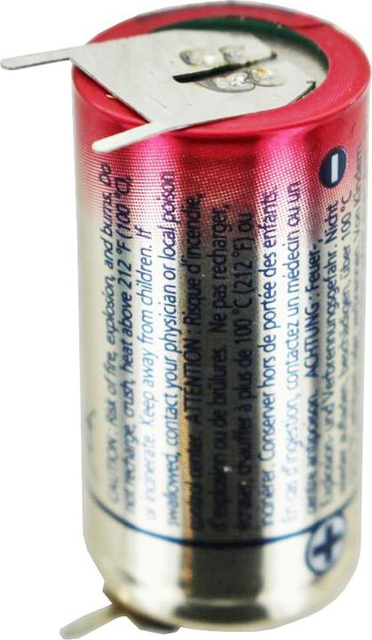 Produktbild AccuCell Batterie CR123A 3er Printanschluss 1er Print + / 2er Print - Kontakten (1 Stk., CR123A, 14500 mAh)
