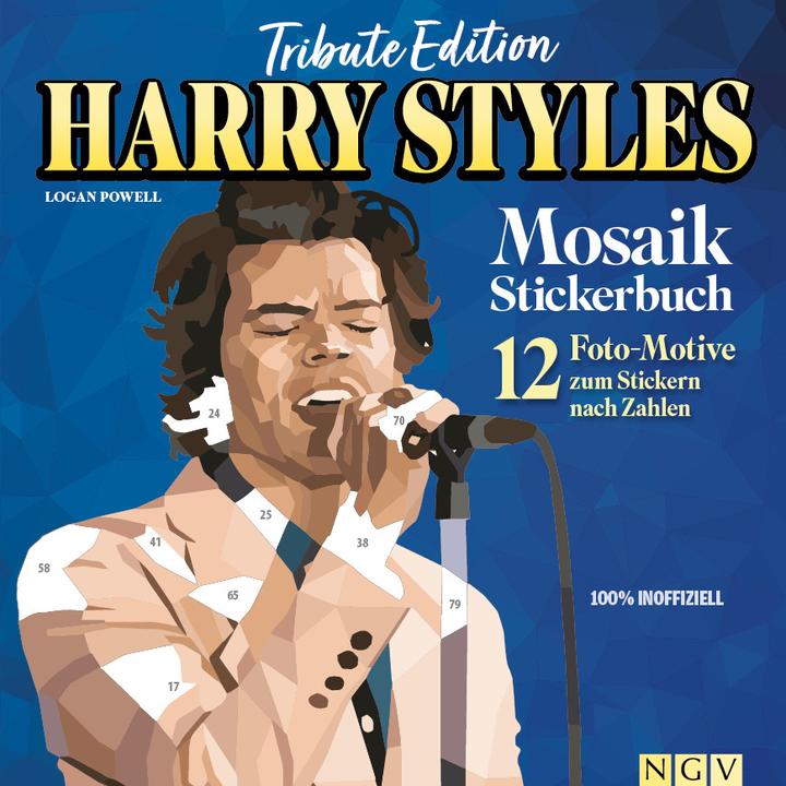 Actual product image Tribute Edition Harry Styles mosaic sticker book