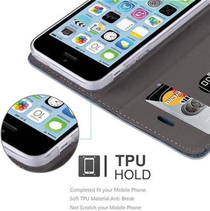 Image du produit Cadorabo Couverture look jeans Book (Apple iPhone 5c)