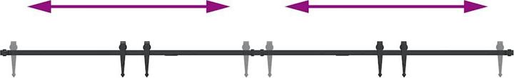 Image du produit VidaXL Kit de ferrures de portes coulissantes pour portes de placard 244 cm Acier au carbone