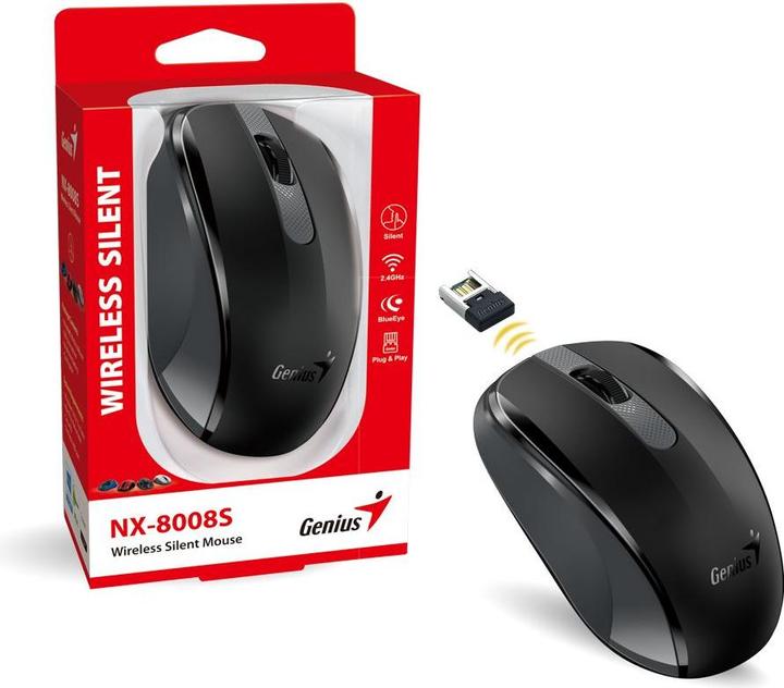 Immagine prodotto Genius tichá myš NX-8008s Äerná (Senza fili)